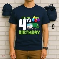 ItS My 4th Birthday Garbage Truck 4th Birthday T-Shirt thumb 6