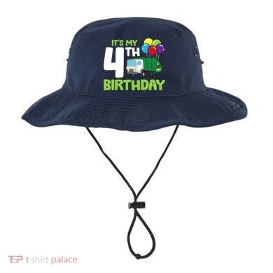 ItS My 4th Birthday Garbage Truck 4th Birthday Bucket Hat
