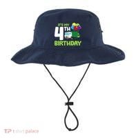 ItS My 4th Birthday Garbage Truck 4th Birthday Bucket Hat thumb 0