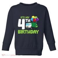 ItS My 4th Birthday Garbage Truck 4th Birthday Toddler Sweatshirt thumb 0