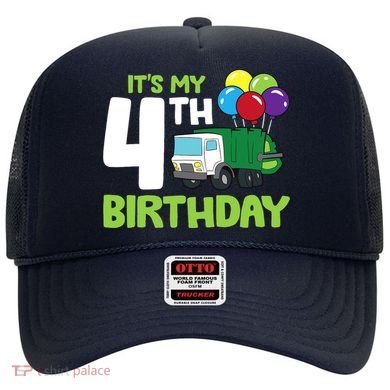 ItS My 4th Birthday Garbage Truck 4th Birthday Hat