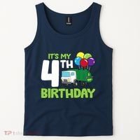 ItS My 4th Birthday Garbage Truck 4th Birthday Tank Top thumb 2