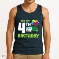 ItS My 4th Birthday Garbage Truck 4th Birthday Tank Top thumb 3