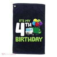 ItS My 4th Birthday Garbage Truck 4th Birthday Golf Towel thumb 0