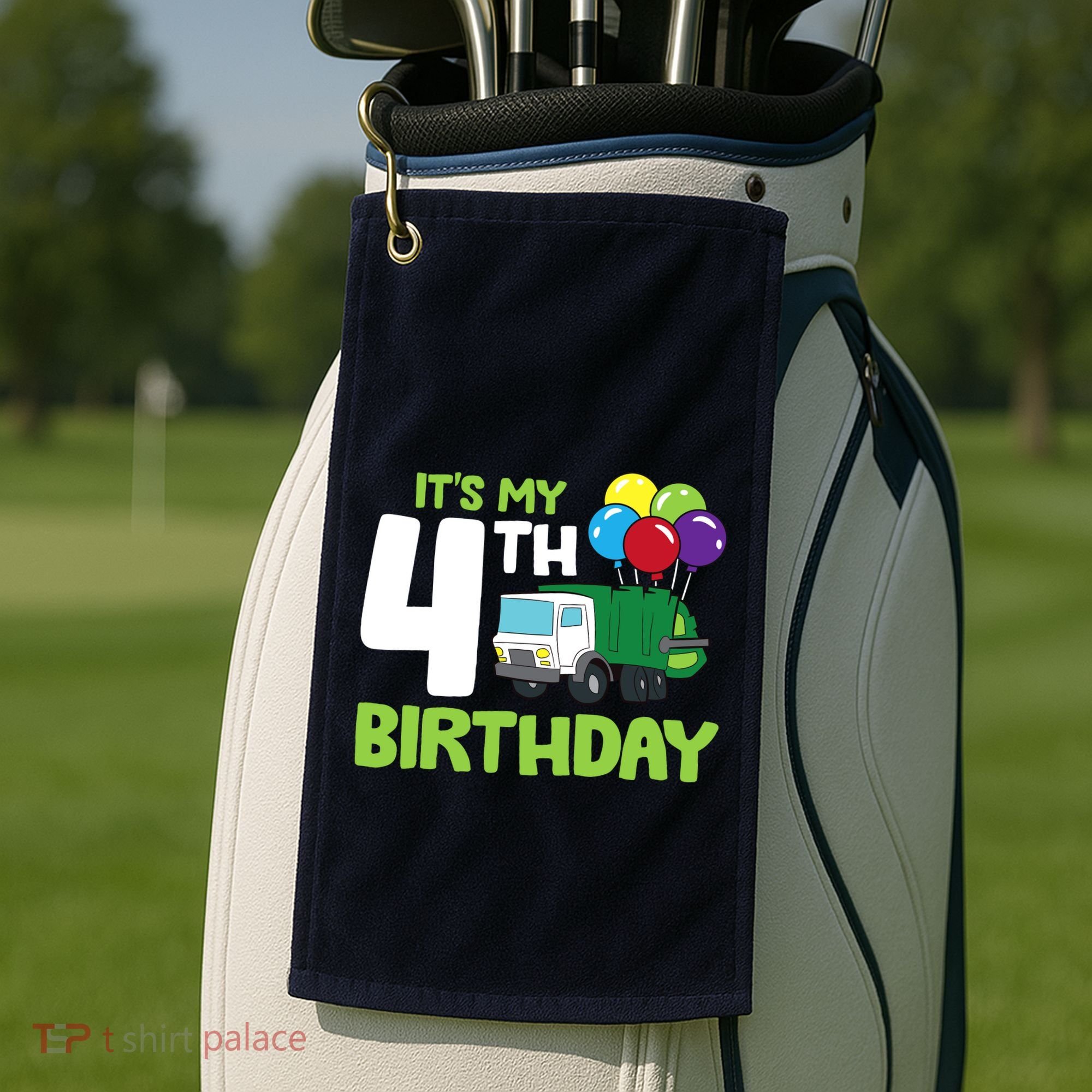 ItS My 4th Birthday Garbage Truck 4th Birthday Golf Towel
