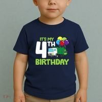 ItS My 4th Birthday Garbage Truck 4th Birthday Toddler T-Shirt thumb 2