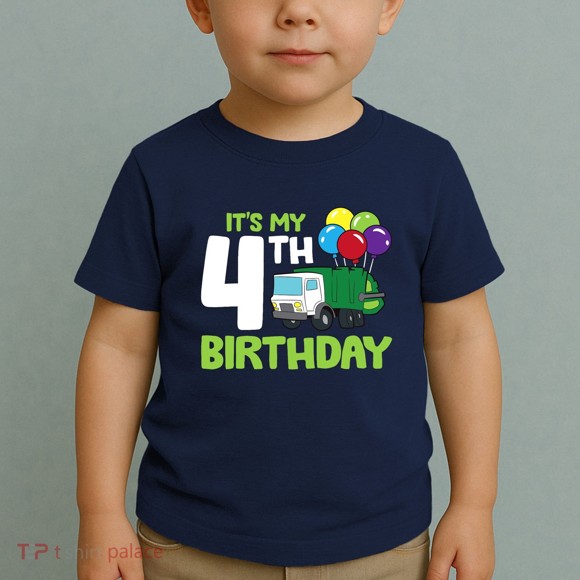 ItS My 4th Birthday Garbage Truck 4th Birthday Toddler T-Shirt