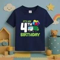 ItS My 4th Birthday Garbage Truck 4th Birthday Toddler T-Shirt thumb 3