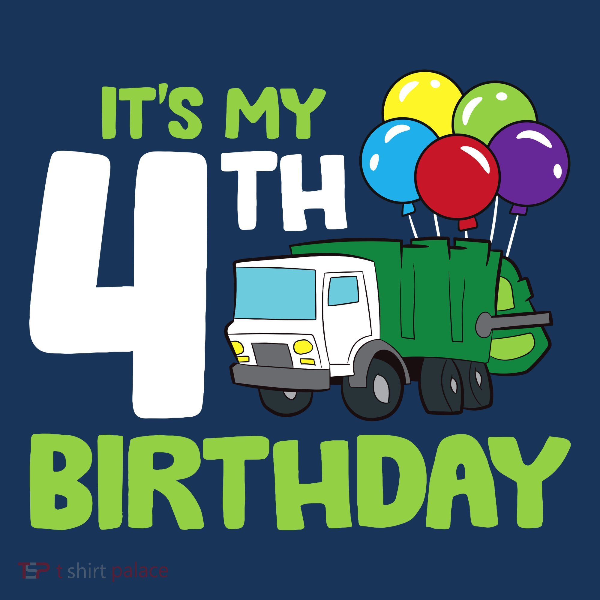 ItS My 4th Birthday Garbage Truck 4th Birthday Visor