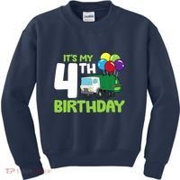 ItS My 4th Birthday Garbage Truck 4th Birthday Kids Sweatshirt thumb 0
