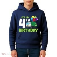 ItS My 4th Birthday Garbage Truck 4th Birthday Kids Hoodie thumb 4