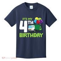 ItS My 4th Birthday Garbage Truck 4th Birthday Kids T-Shirt thumb 0