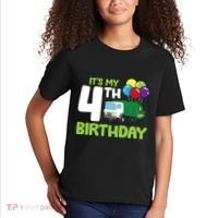 ItS My 4th Birthday Garbage Truck 4th Birthday Kids T-Shirt thumb 2