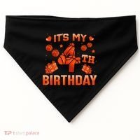 Its My 4th Birthday Basketball 4 Years Old USA-Made Doggie Bandana thumb 0