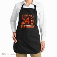 Its My 4th Birthday Basketball 4 Years Old Apron thumb 2