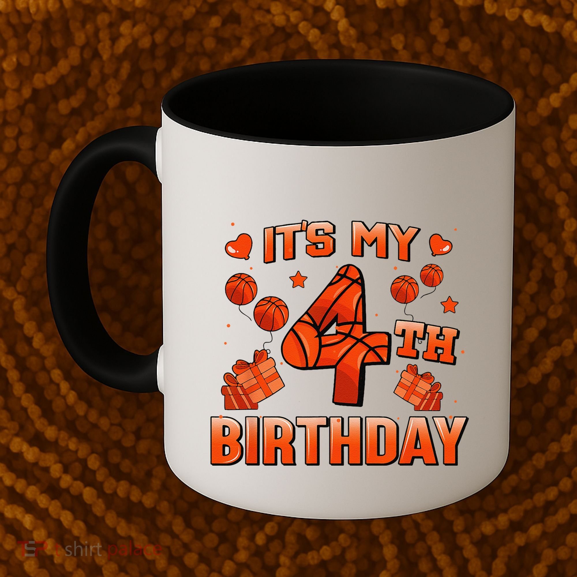 Its My 4th Birthday Basketball 4 Years Old Coffee Mug