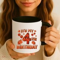 Its My 4th Birthday Basketball 4 Years Old Coffee Mug thumb 3