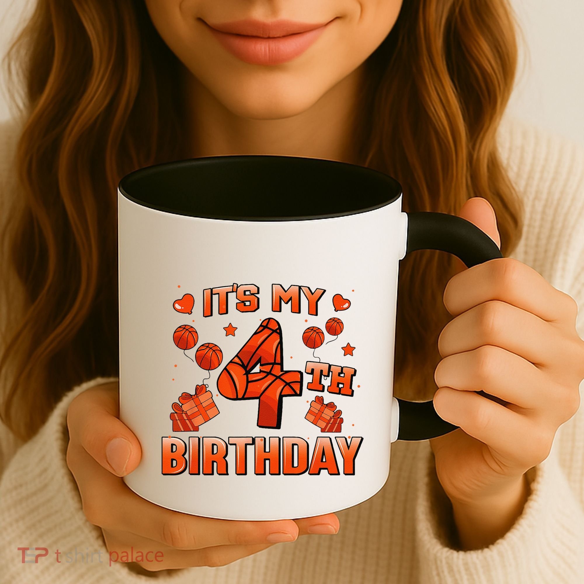 Its My 4th Birthday Basketball 4 Years Old Coffee Mug