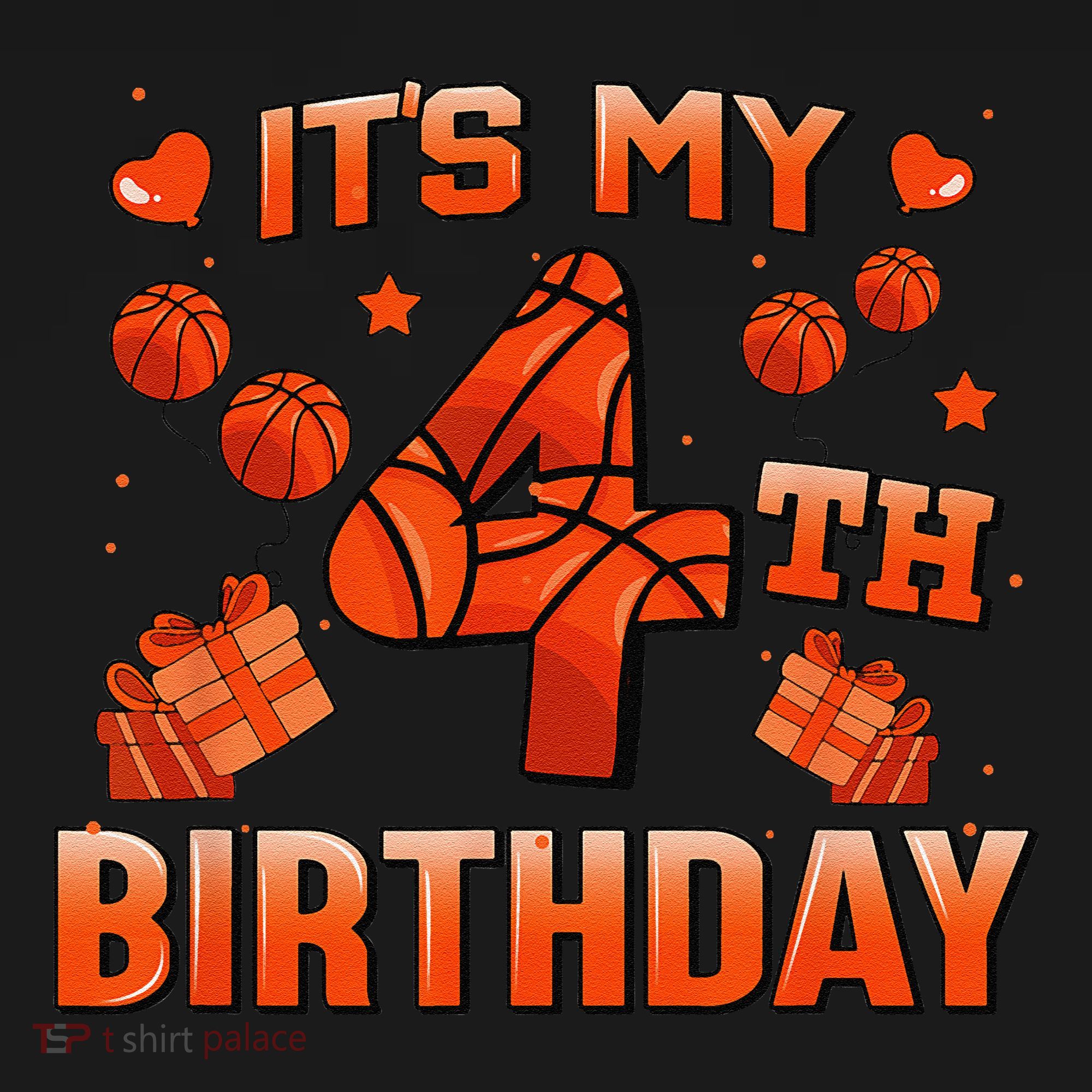 Its My 4th Birthday Basketball 4 Years Old Women's Hoodie