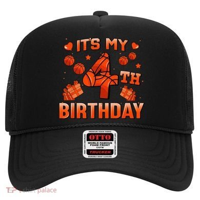 Its My 4th Birthday Basketball 4 Years Old Hat