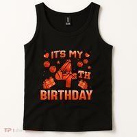 Its My 4th Birthday Basketball 4 Years Old Tank Top thumb 2