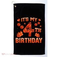 Its My 4th Birthday Basketball 4 Years Old Golf Towel thumb 0