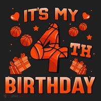 Its My 4th Birthday Basketball 4 Years Old Golf Towel thumb 3