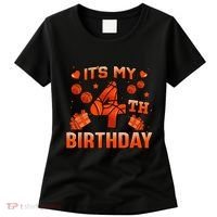 Its My 4th Birthday Basketball 4 Years Old Women's T-Shirt thumb 0