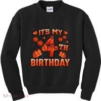 Its My 4th Birthday Basketball 4 Years Old Kids Sweatshirt thumb 0