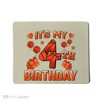Its My 4th Birthday Basketball 4 Years Old Mousepad thumb 0