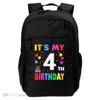ItS My 4th Birthday 4 Four Happy Birthday Backpack thumb 0