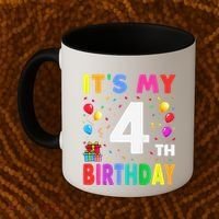 ItS My 4th Birthday 4 Four Happy Birthday Coffee Mug thumb 2
