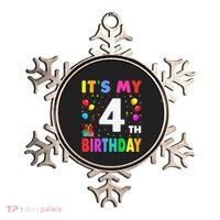 ItS My 4th Birthday 4 Four Happy Birthday Ornament thumb 0