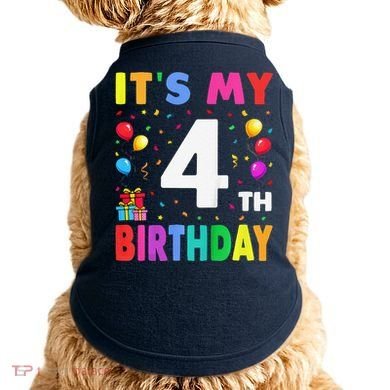 ItS My 4th Birthday 4 Four Happy Birthday Doggie Tank