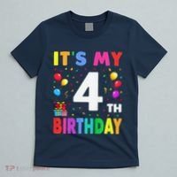 ItS My 4th Birthday 4 Four Happy Birthday T-Shirt thumb 5