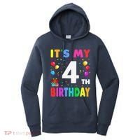 ItS My 4th Birthday 4 Four Happy Birthday Women's Hoodie thumb 0