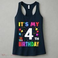 ItS My 4th Birthday 4 Four Happy Birthday Women's Tank Top thumb 3