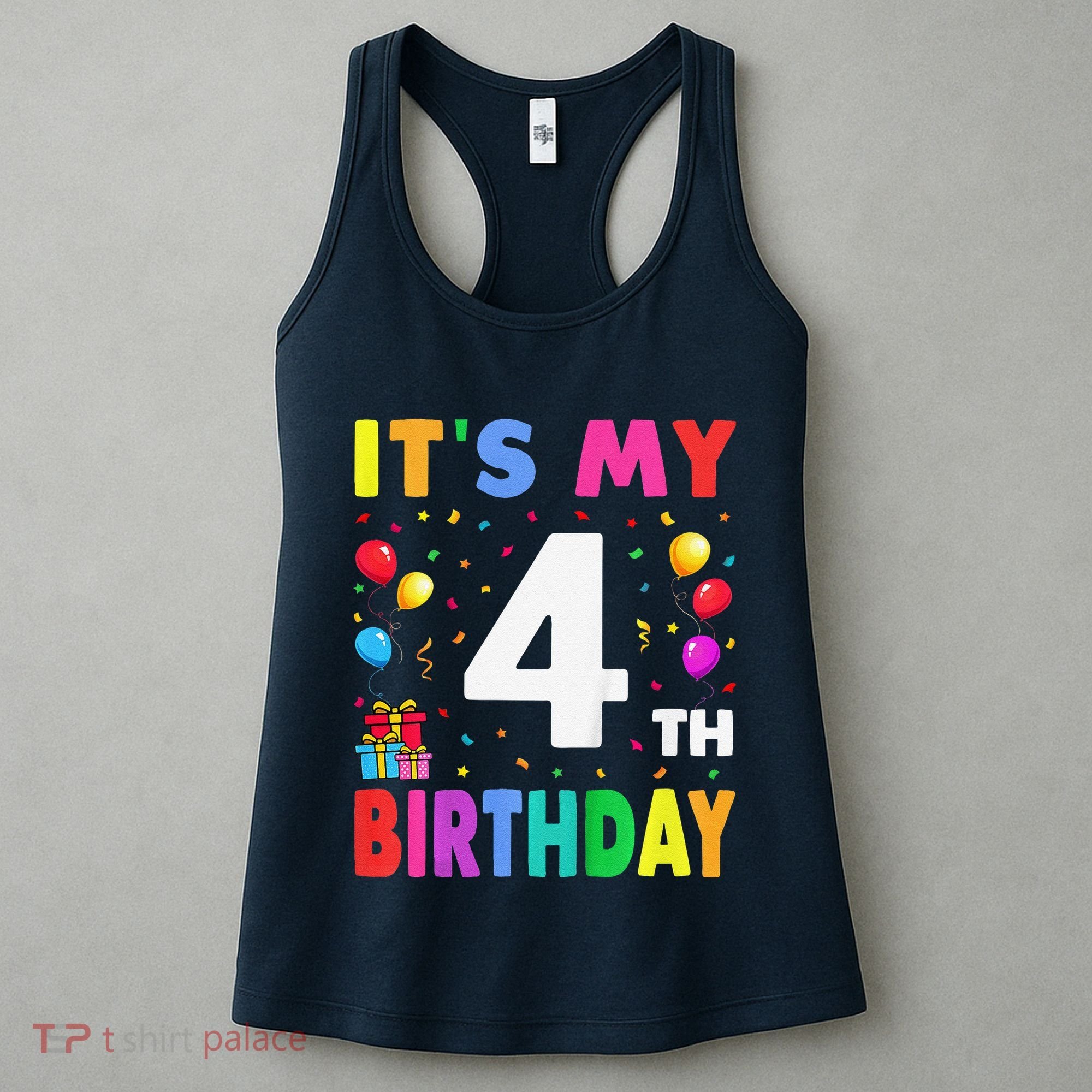 ItS My 4th Birthday 4 Four Happy Birthday Women's Tank Top