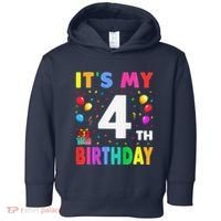 ItS My 4th Birthday 4 Four Happy Birthday Toddler Hoodie thumb 0