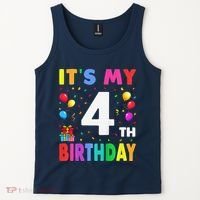ItS My 4th Birthday 4 Four Happy Birthday Tank Top thumb 2