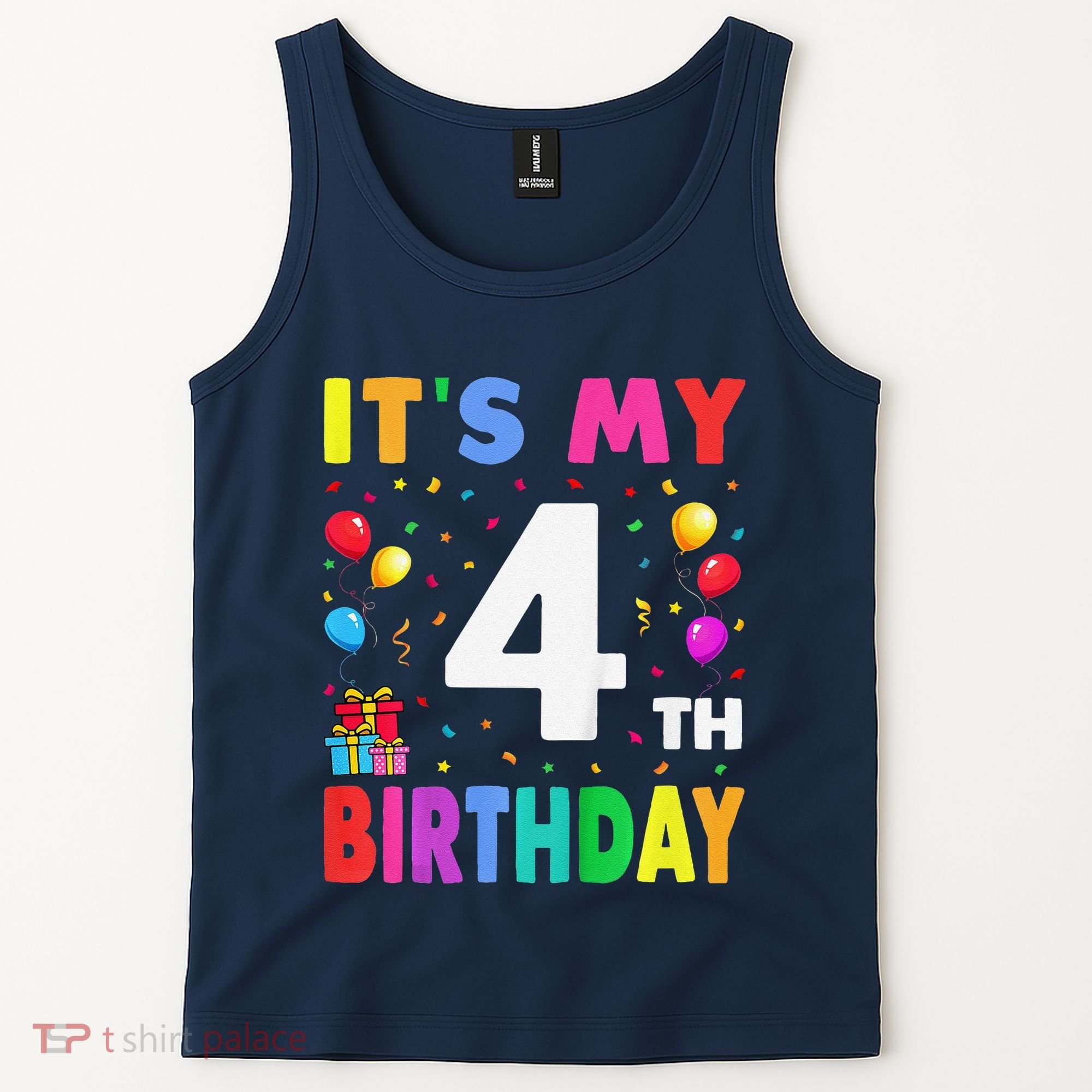 ItS My 4th Birthday 4 Four Happy Birthday Tank Top