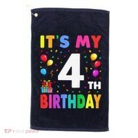 ItS My 4th Birthday 4 Four Happy Birthday Golf Towel thumb 0