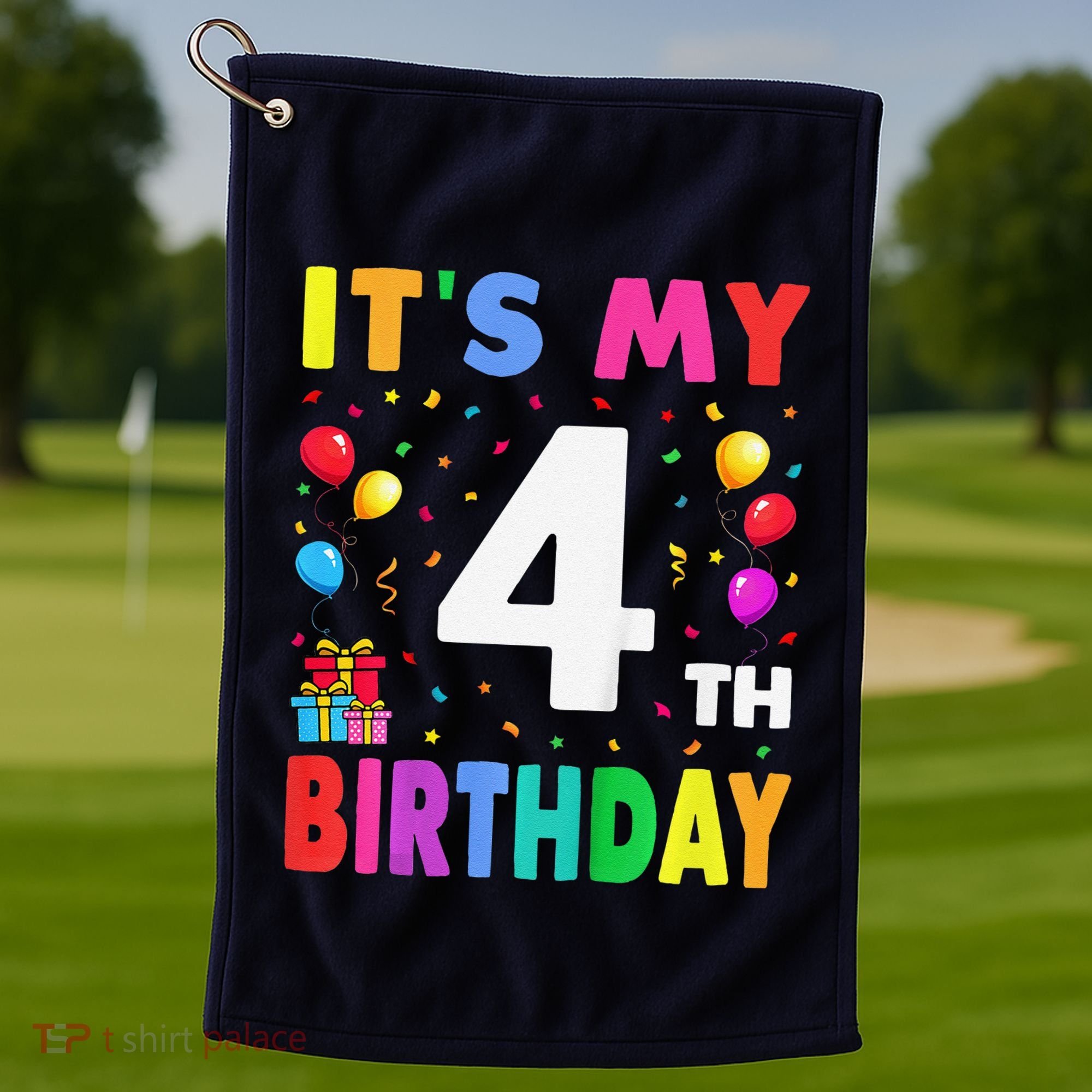 ItS My 4th Birthday 4 Four Happy Birthday Golf Towel