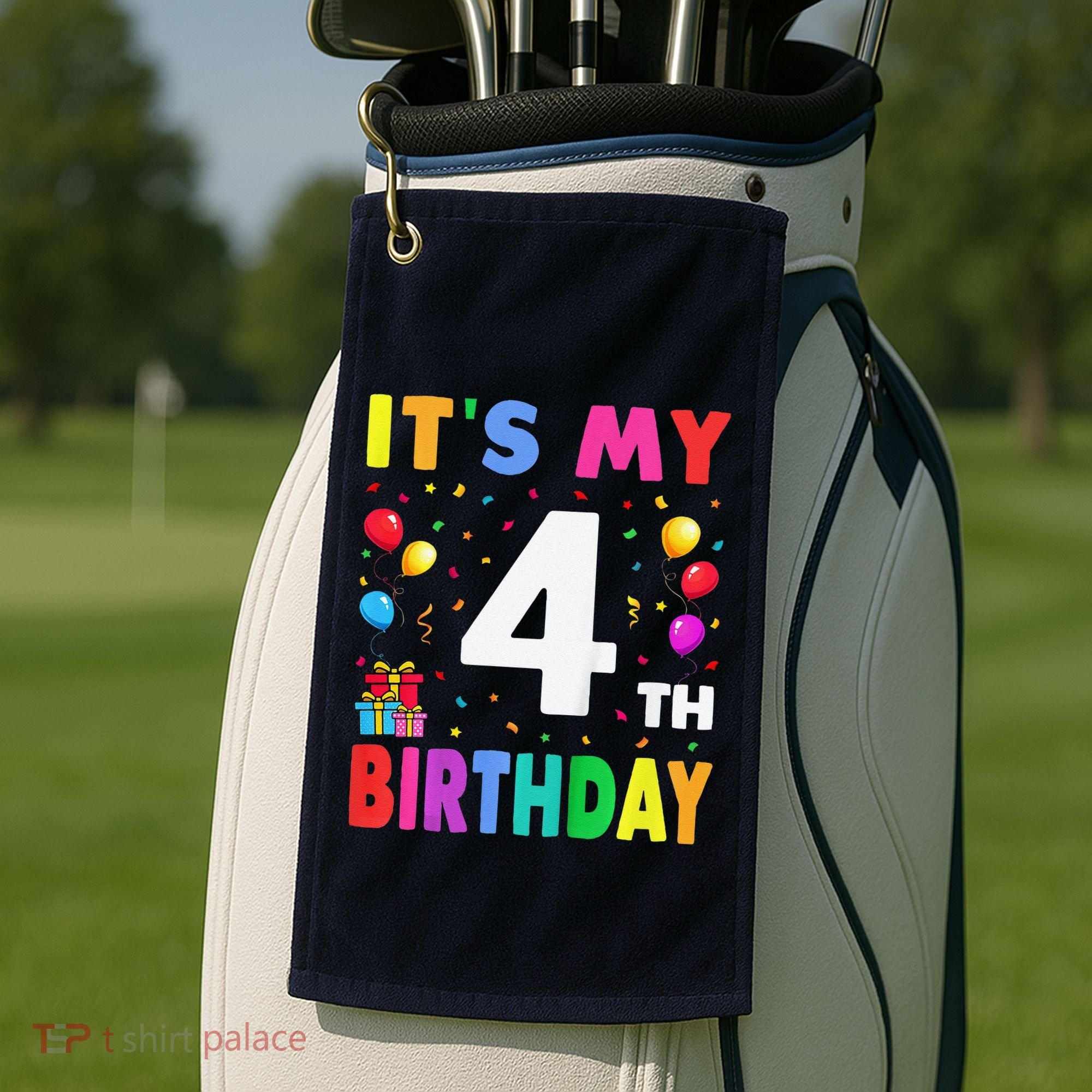 ItS My 4th Birthday 4 Four Happy Birthday Golf Towel