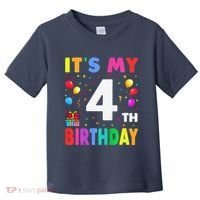 ItS My 4th Birthday 4 Four Happy Birthday Toddler T-Shirt thumb 0