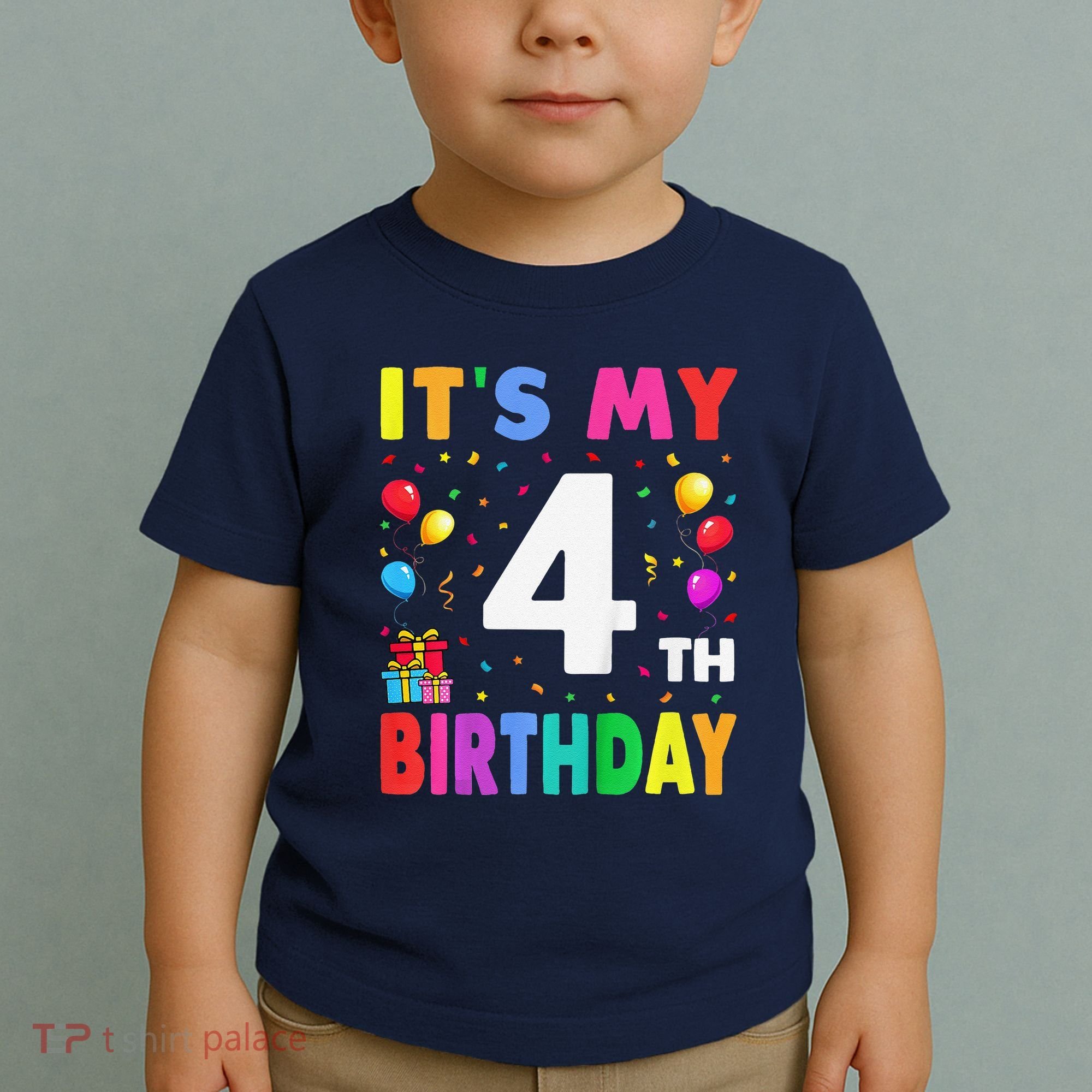 ItS My 4th Birthday 4 Four Happy Birthday Toddler T-Shirt