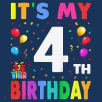 ItS My 4th Birthday 4 Four Happy Birthday Visor thumb 3