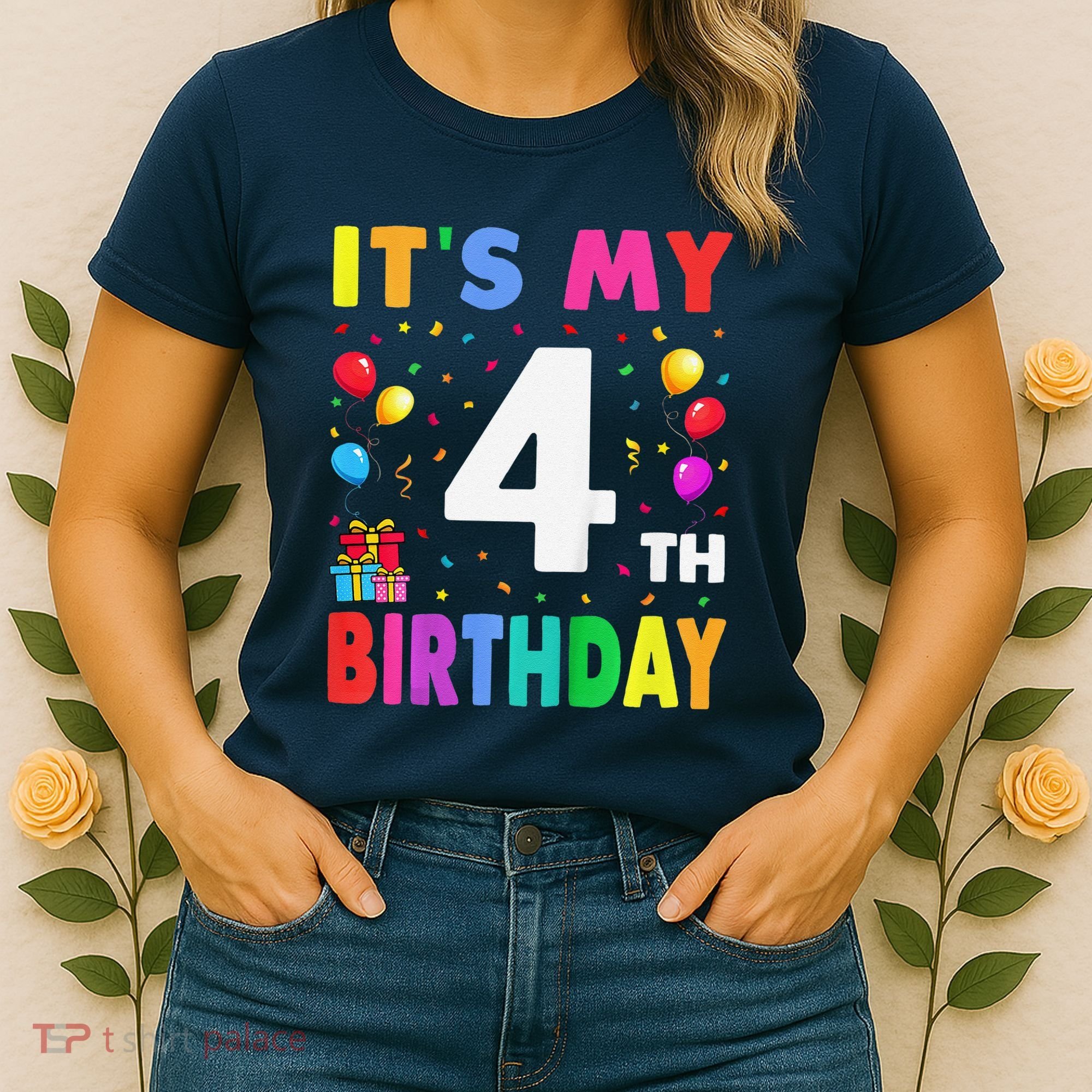 ItS My 4th Birthday 4 Four Happy Birthday Women's T-Shirt