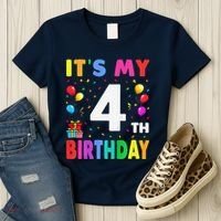 ItS My 4th Birthday 4 Four Happy Birthday Women's T-Shirt thumb 3