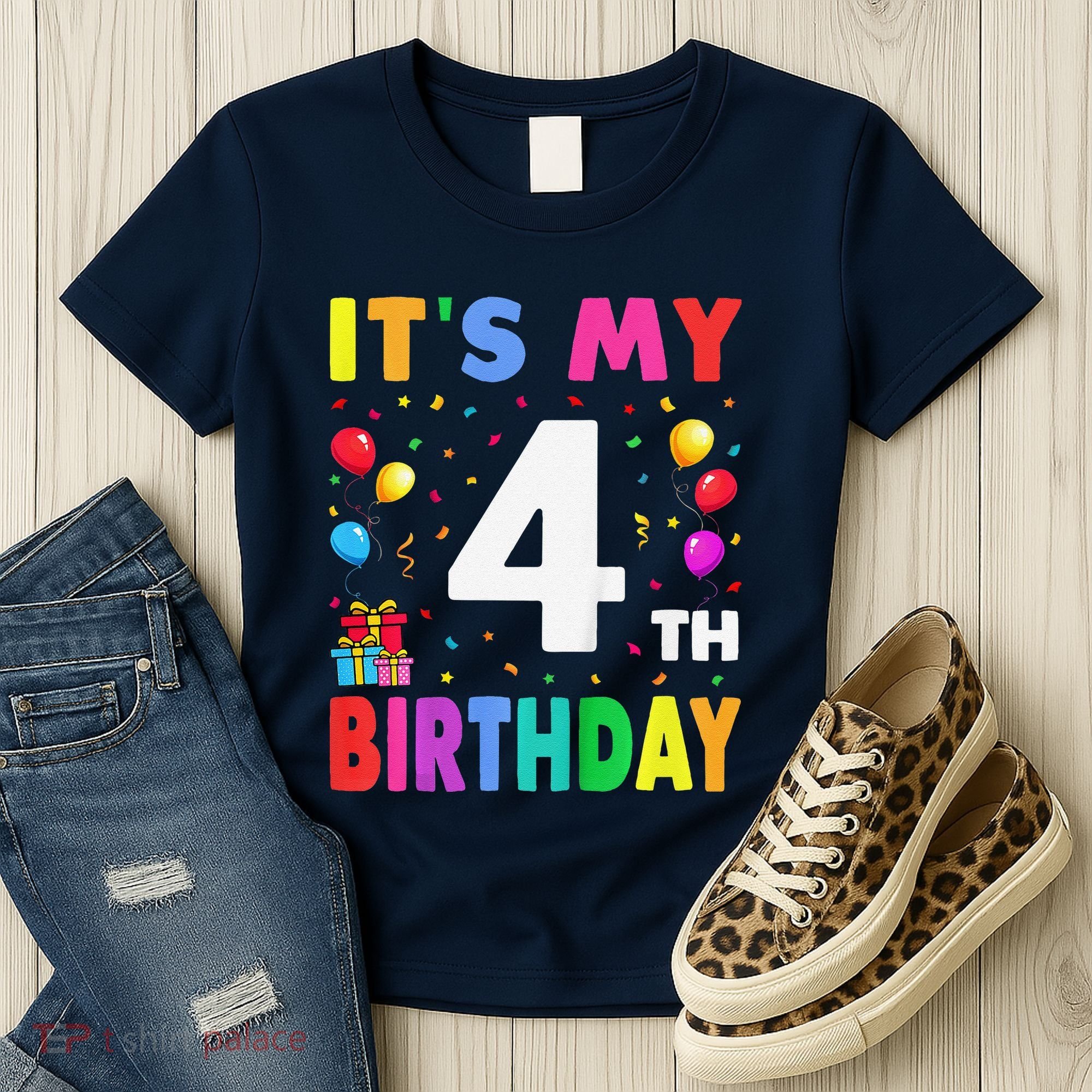 ItS My 4th Birthday 4 Four Happy Birthday Women's T-Shirt